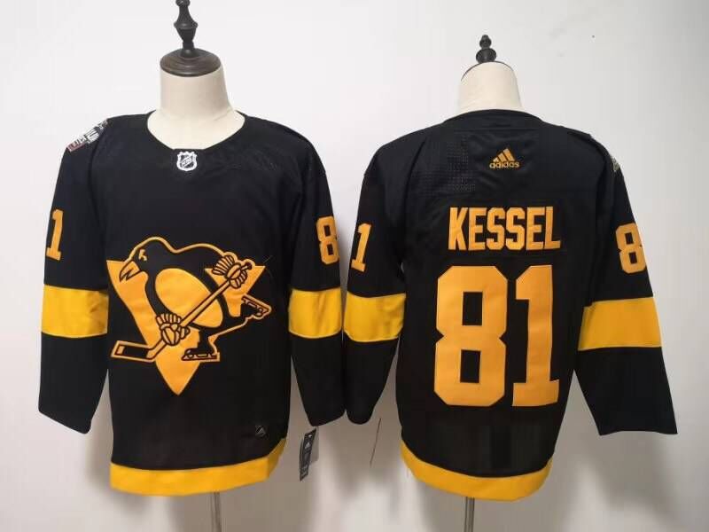 Men Pittsburgh Penguins #81 Kessel Black Adidas Third Edition Adult NHL Jersey